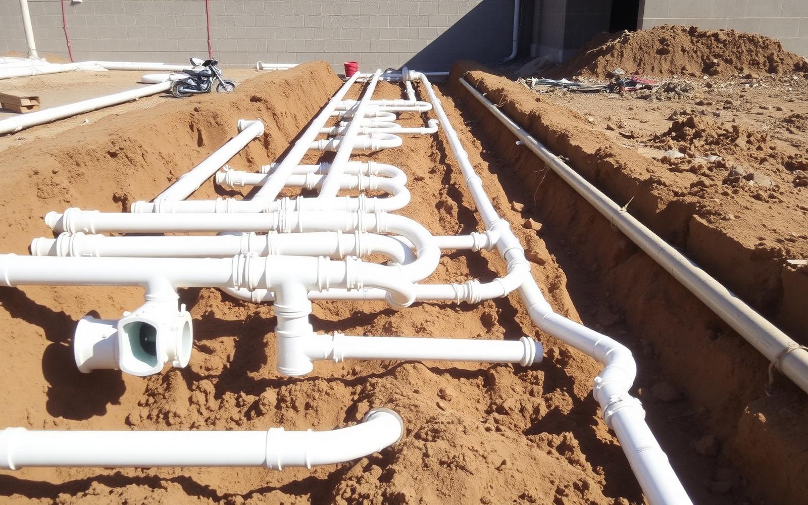 Instalación de tuberías PVC en obra nueva